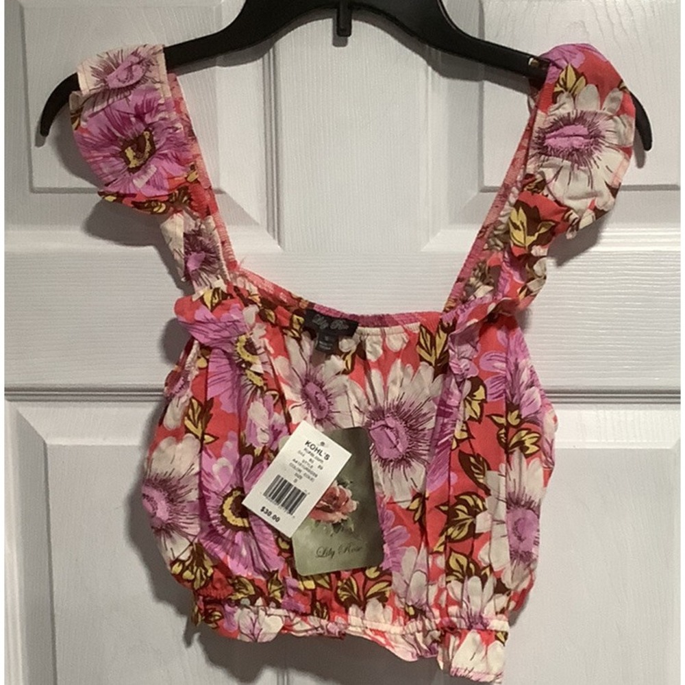 NWT Juniors Lily Rose Floral Tank Top Size Small